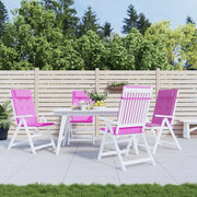 Cuscini per Sedia con Schienale Alto 4pz Rosa in Tessuto Oxford
