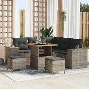 Set Divano da Giardino con cuscino 8 pcs Grigio polyrattan 3362003