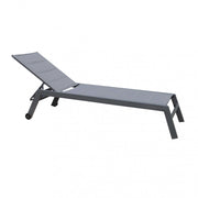Lettino Prendisole da Giardino Formentera Impilabile 198x61x34/95 h cm in Alluminio Antracite