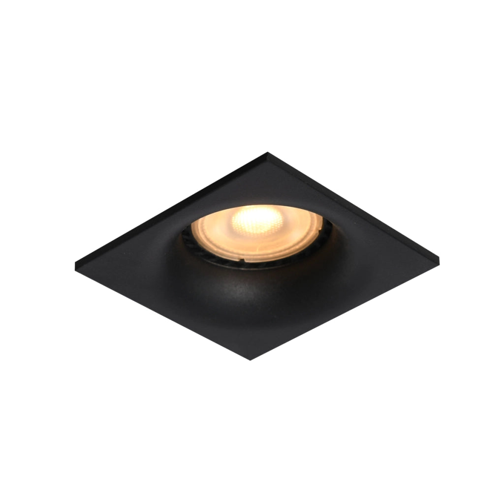 Faretto incasso quadrato nero GU10 10W Aranta Italux