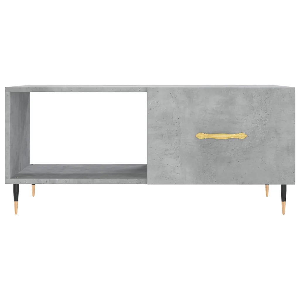 Tavolino da Salotto-Tavolino da soggiorno-Tavolo Grigio Cemento 90x50x40cm Legno Multistrato 429125