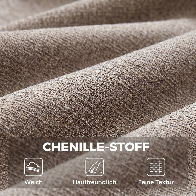 SEDIA Relax con braccioli 60 x 57 cm in poliestere color marrone chiaro