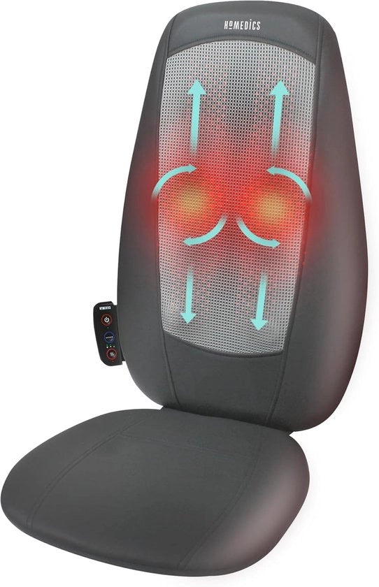 Sedia di Massaggio Shiatsu Regolabile per Schiena e Spalle con 3 Tipi di Massaggio e Funzione di Calore