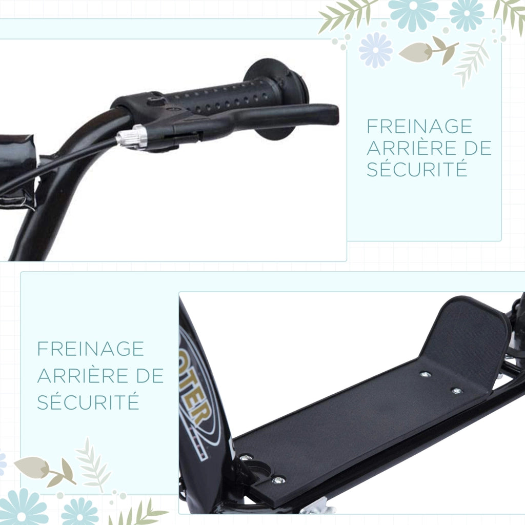 Trotinette per Bambini ¨C Minimal ¨C Acero 30 cm Regolabile Nero