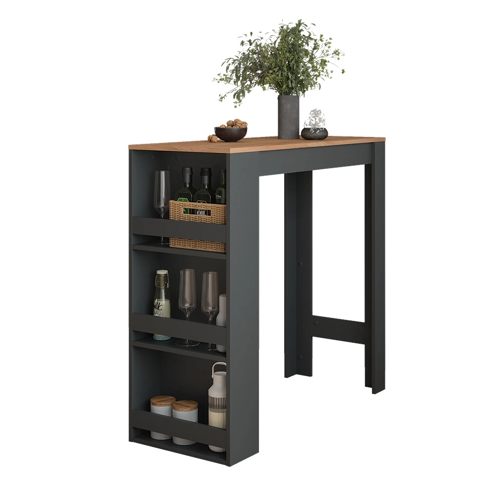 Vicco Tavolo da bar Quercia dorata/antracite 45 x 110 cm