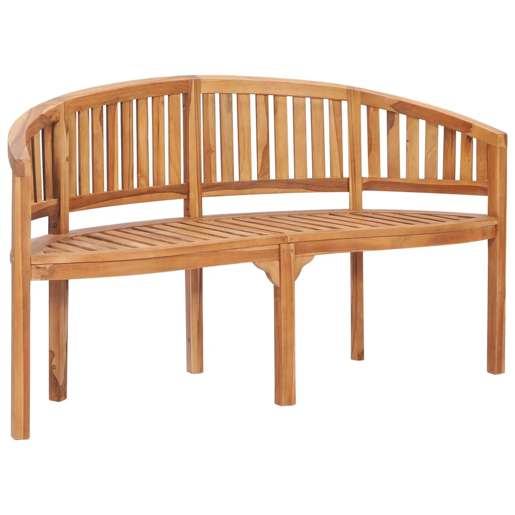 Panca da giardino a forma di banana mobili da esterno per patio mobili da terrazza 151 cm teak massello 02_0011708