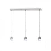 Lampadario MORE 60 base a sospensione per soffitto  nichel opaco 230V E27 3x42W