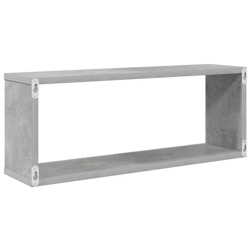Mensole Parete a Cubo 4pz Grigio Cemento 60x15x23cm Multistrato 807146