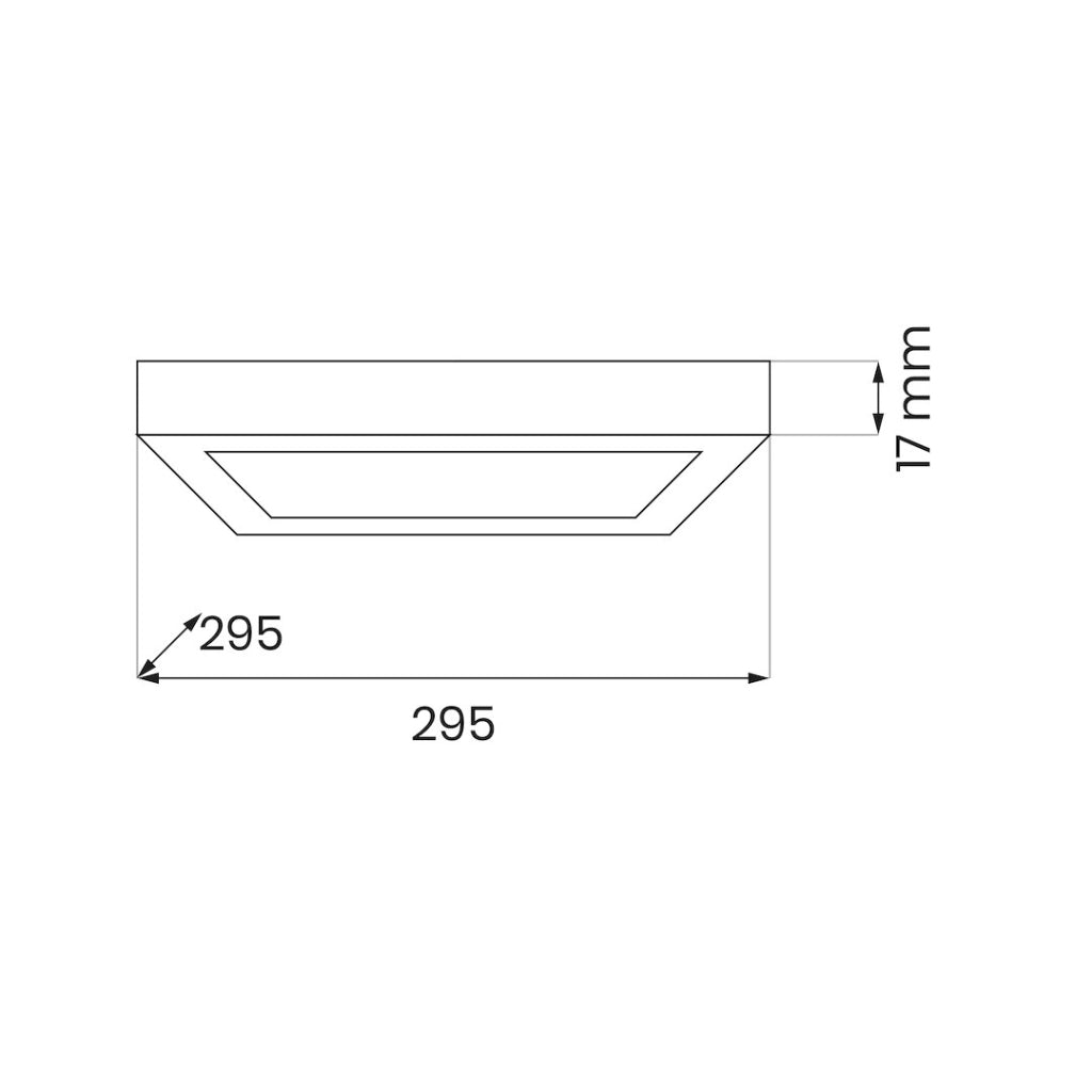 Plafoniera LED quadrata moderna 29,5cm nera 24W EVORA Milagro