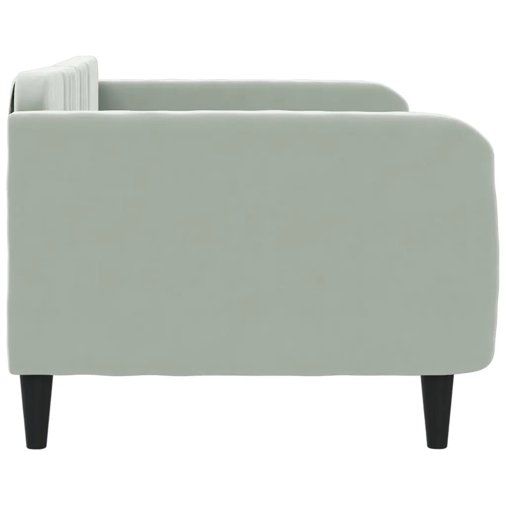 Letto da Giorno Grigio Chiaro 90x200 cm in Velluto 354086
