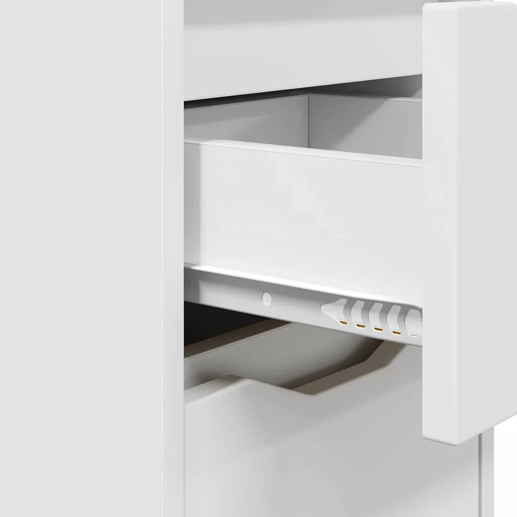 Comodino Bianco 30,5 x 30 x 43 cm Legno multistrato
