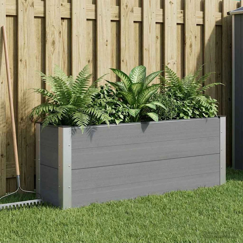 Letto rialzato da giardino Grigio 100 x 30 x 72 cm 42039019