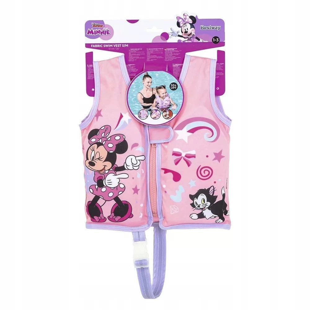 Trade Shop - Gilet Cuscinetti In Schiuma Salvagente Giubbotto Minnie Trainer Bambine 1-3 Anni 9101b -