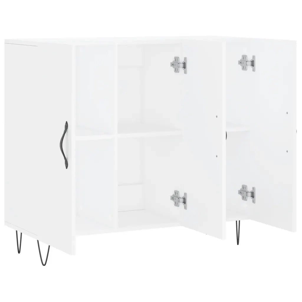 Credenza | Madia | Buffet da pranzo | Armadio da pranzo Bianca 90x34x80 cm in Legno Multistrato