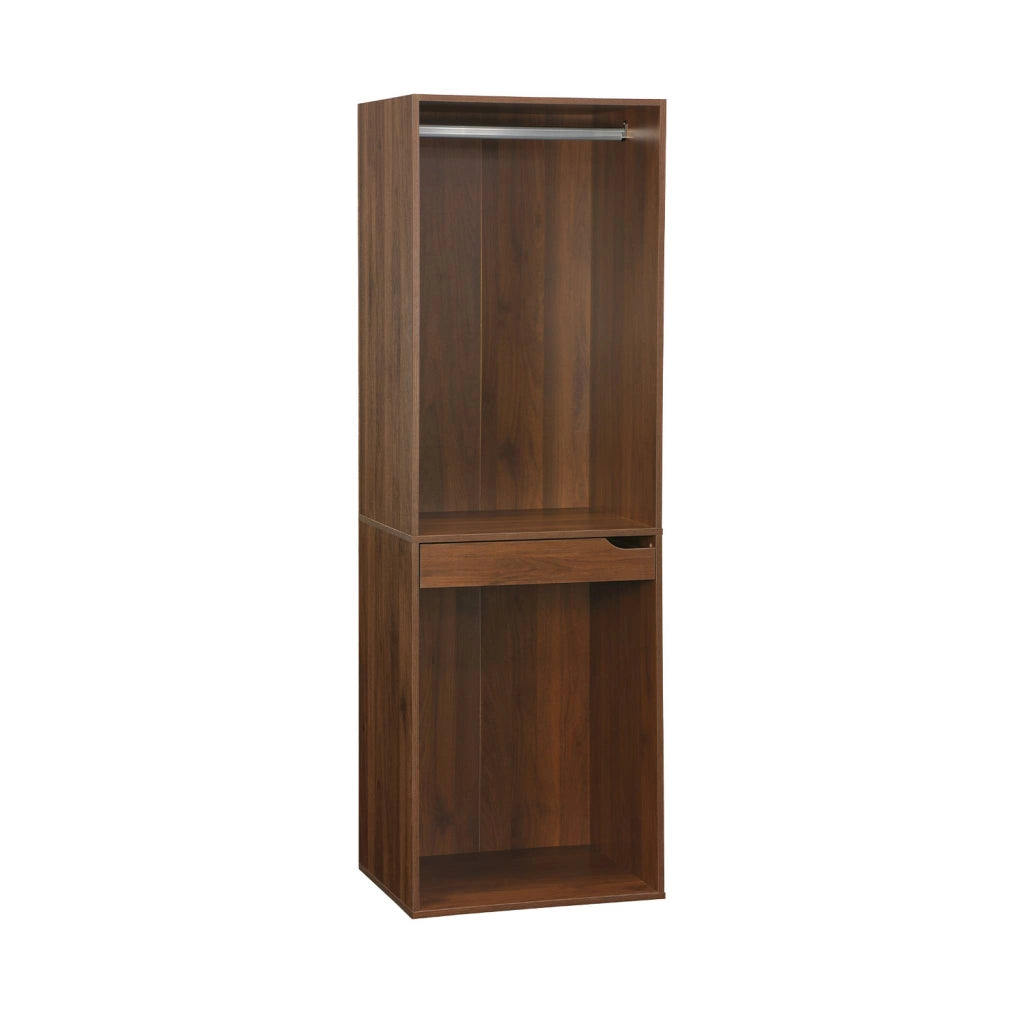 Kit armadio modulare decorazione legno 4 elementi, noce