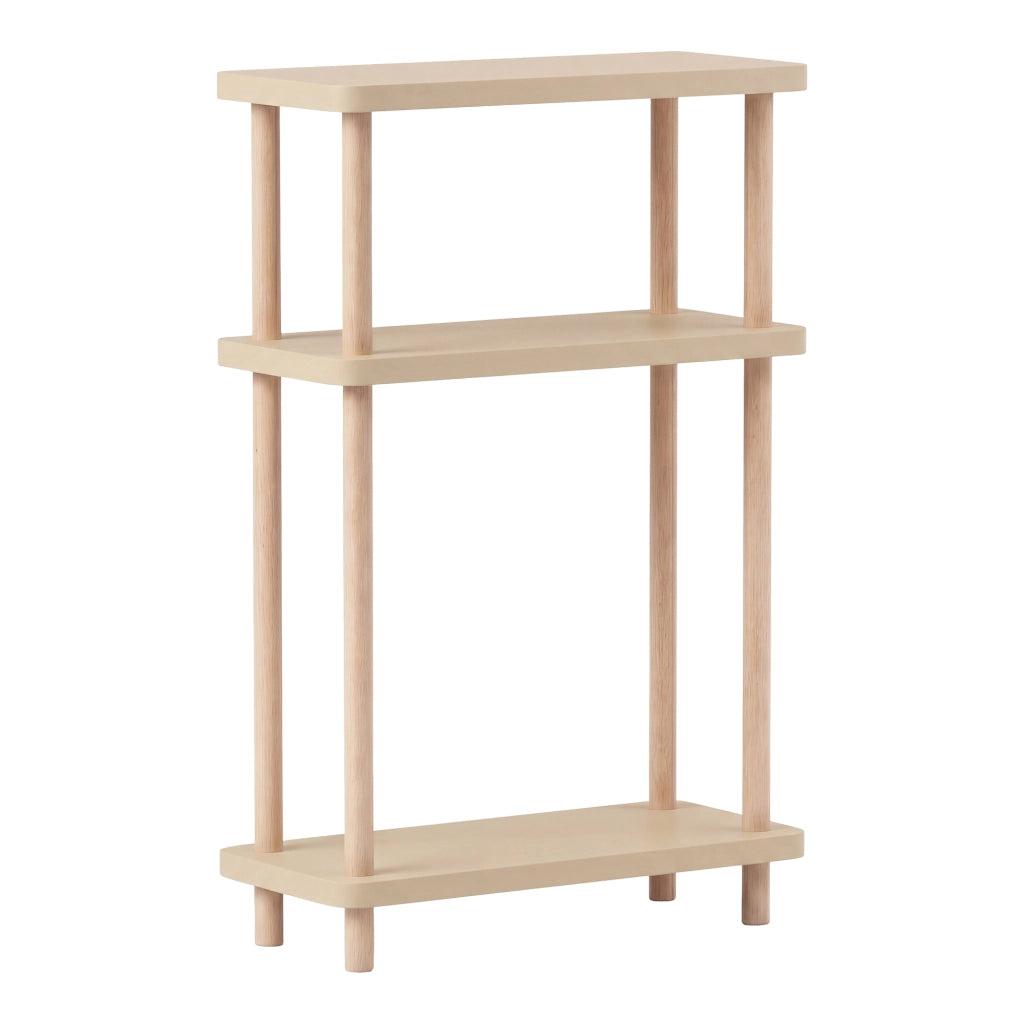 Scaffale da Terra Multiuso Nampernu a 3 Piani 62 x 40 x 18 cm - Color Crema [en.casa]
