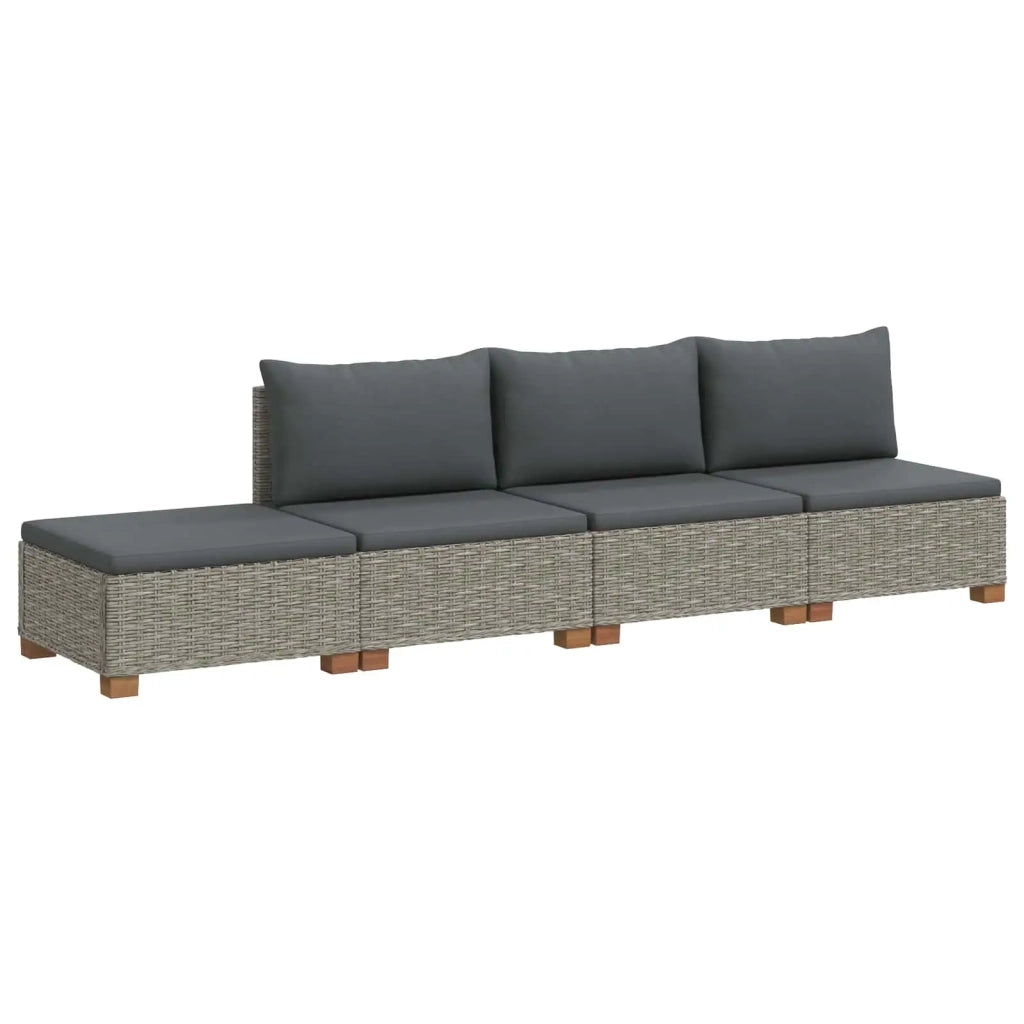 4 pz Set Lounge in Rattan con Cuscini GENDT Rattan naturale 3429875