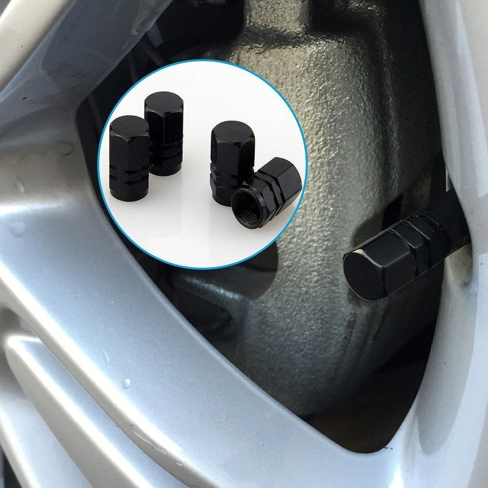 Trade Shop - Kit 8pz Tappi Stelo Valvola In Alluminio Cappucci Pneumatici Auto Universali Moto -
