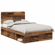 Letto matrimoniale | Letto per adulti | Struttura del letto Legno vecchio 120 x 190 cm Pino massello