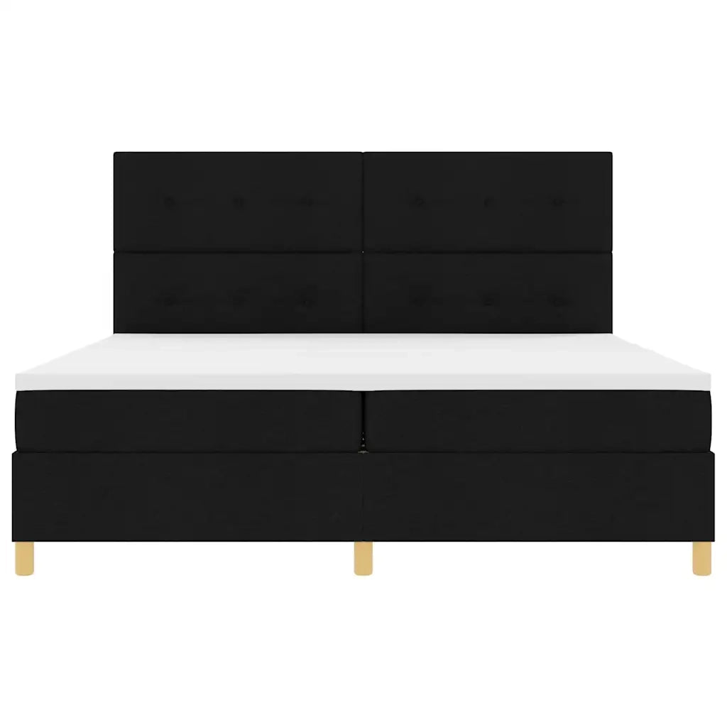 Letto a molle con materasso Nero 200 x 200 cm Tessuto 3339646