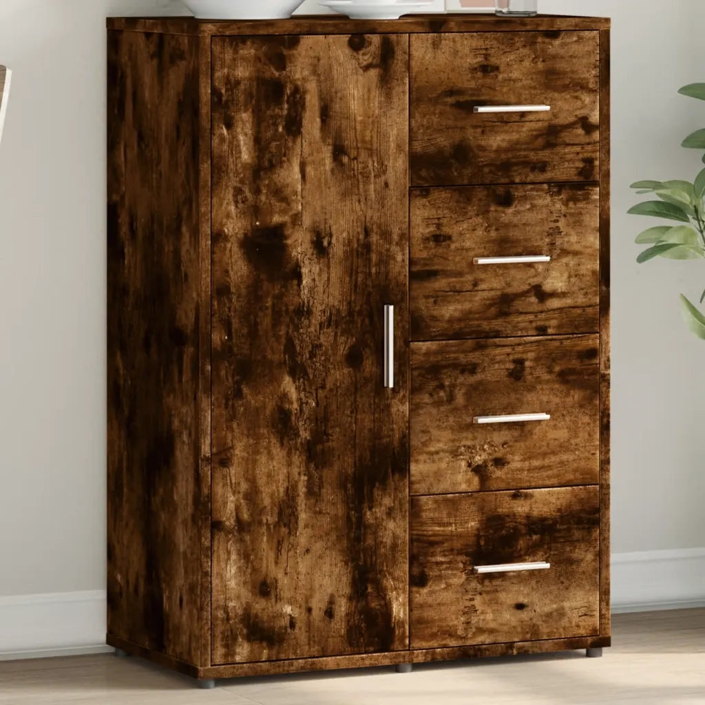 Credenza Rovere Fumo 60x31x84 cm in Legno Multistrato 840510
