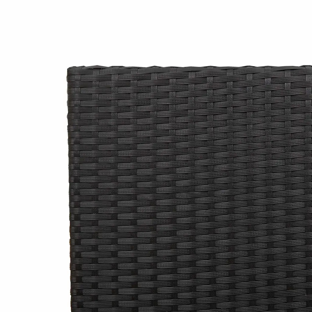 Sedie impilabili da giardino 4 pz | Sedie da Esterno Nero e Marrone