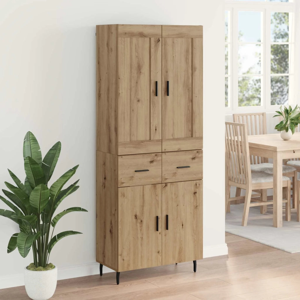Credenza 2 pcs Rovere artigianale Legno multistrato 3416020
