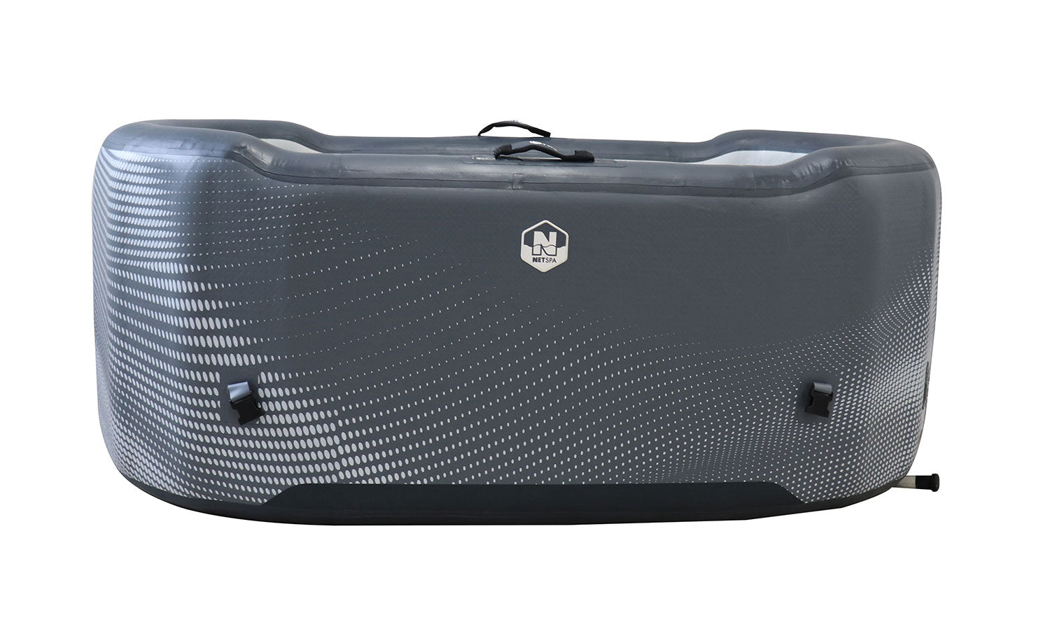 Piscina in Drop Stitch per Bagni di Ghiaccio con Kit Chiller 170x92x67A cm NetSpa Jarvi Grigio