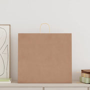 Sacchetti di Carta 250 pz con Manici Marrone 54x15x49 cm CFW7468112