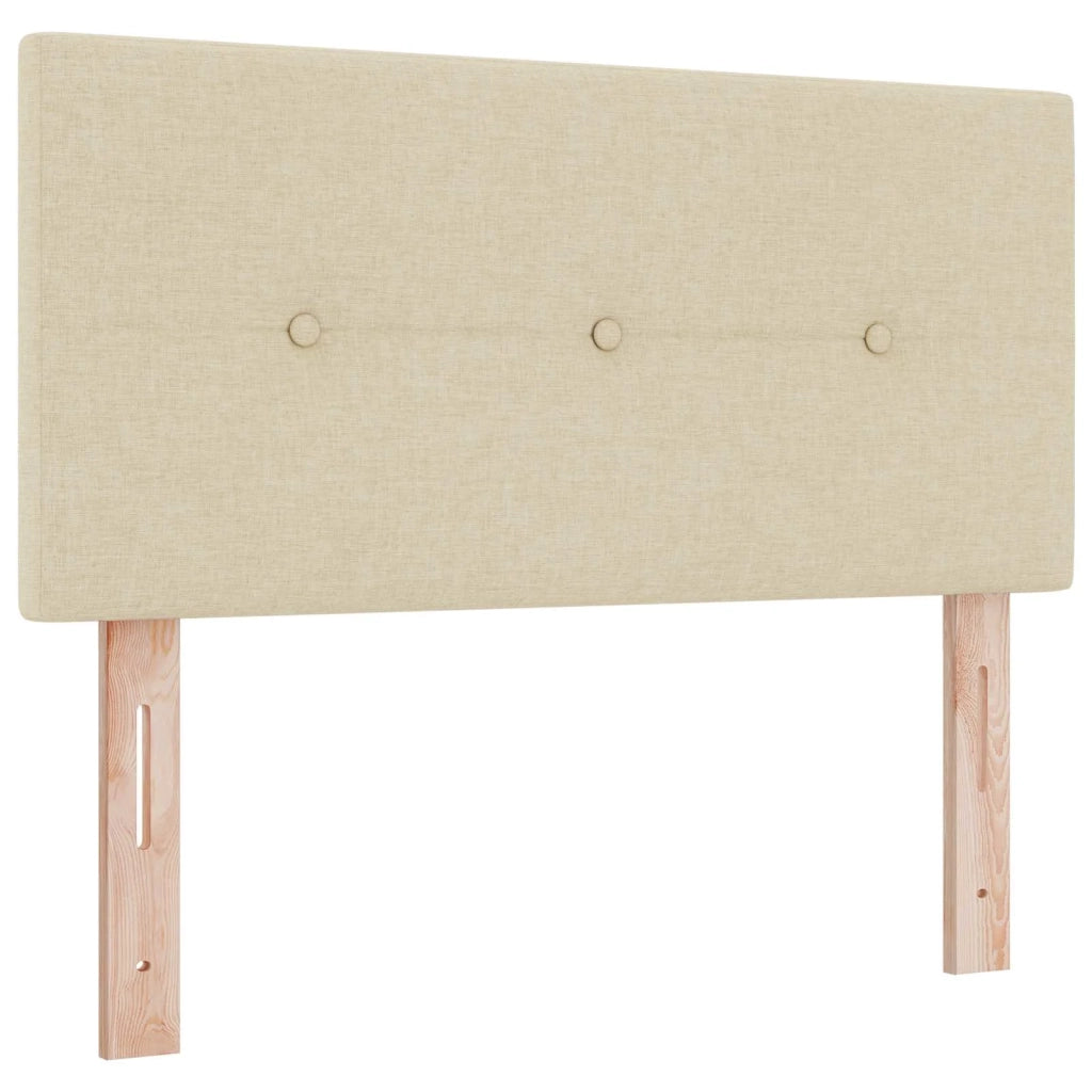Letto box spring con materasso Crema 120 x 190 cm Tessuto 3452633
