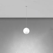Sospensione Incasso Contemporanea Eclipse Metallo Cromo Vetro Bianco 1 Luce G9