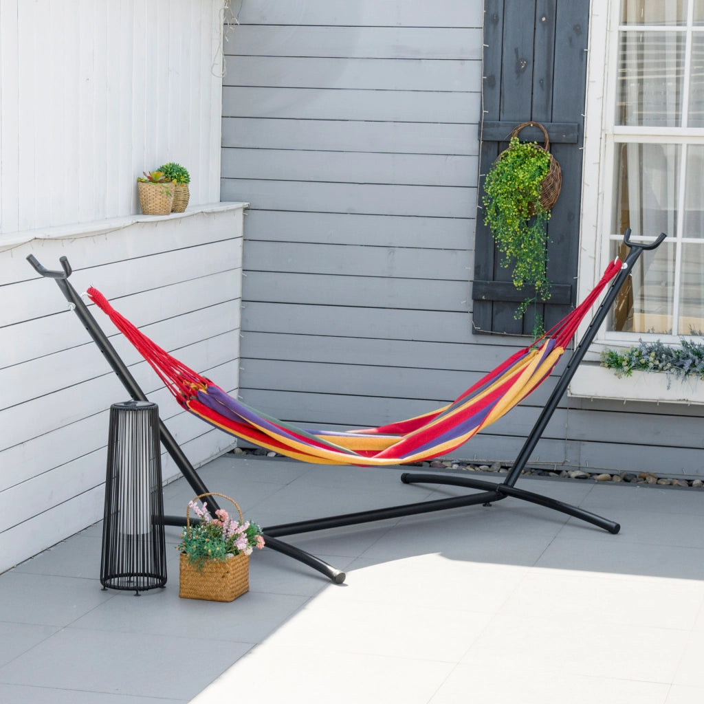 Amaca con supporto in acciaio regolabile in altezza ¨C zephmum ¨C 200x150 cm multicolore