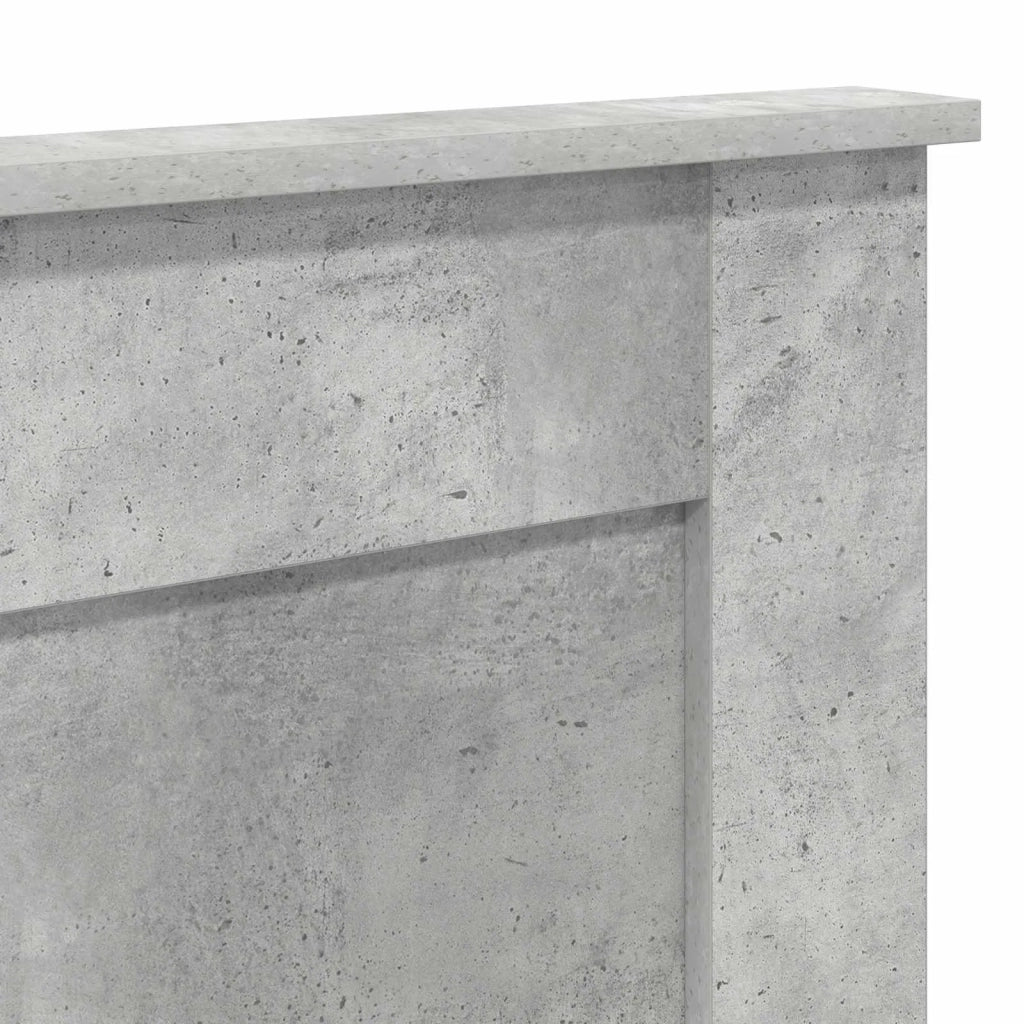 Testiera con testiera Grigio cemento 200 cm Legno multistrato 887420