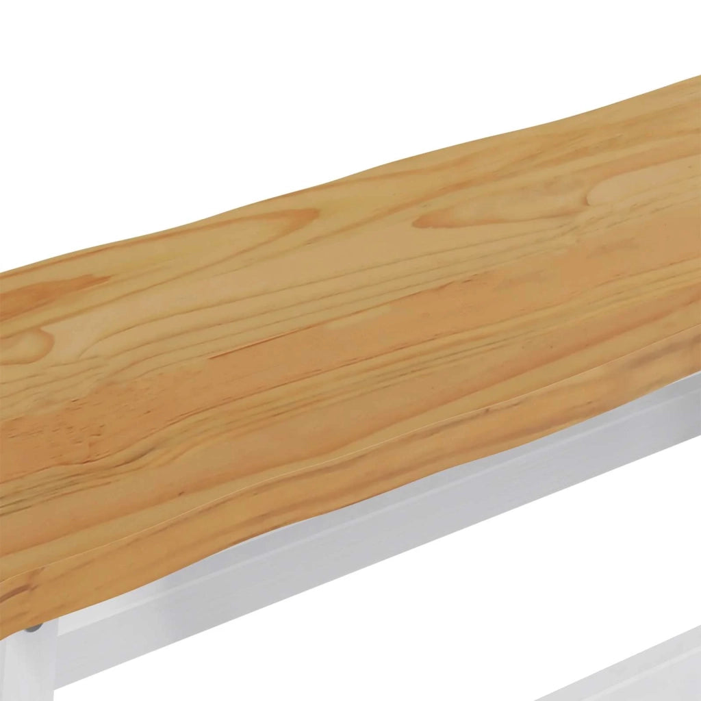 VidaXL Panchina da pranzo EKAI Bianco 91,5 x 29 x 45,5 cm 42037010