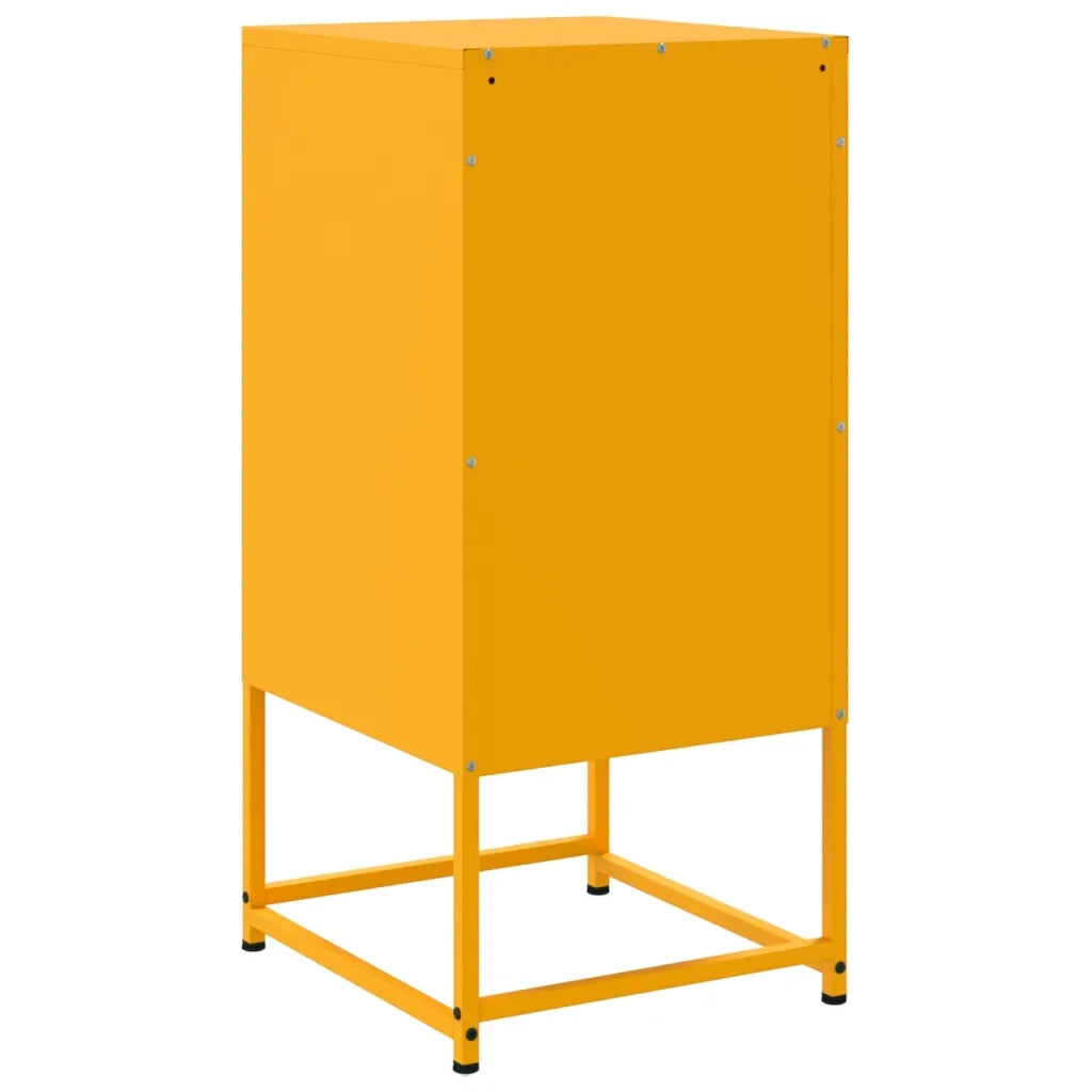 vidaXL Comodini 2 pz Giallo Senape 36x39x78 cm in Acciaio