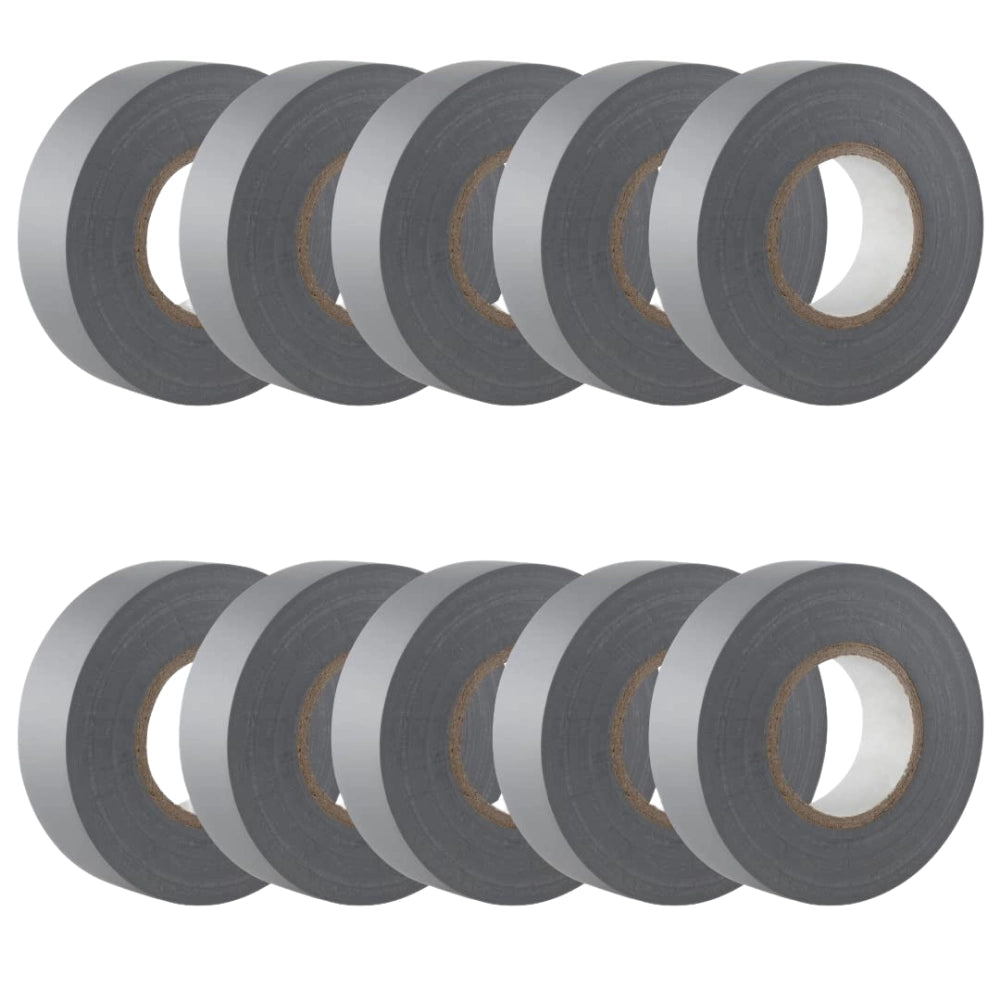 Kit nastro isolante in pvc autoestinguente multicolore per impianti sicuri *** colore grigio, dimensioni 19 mm x 25 m...