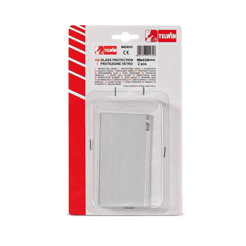 Vetro di Protezione  per Mascheda da Saldatura Telwin 90x110 Mm 2 Pz