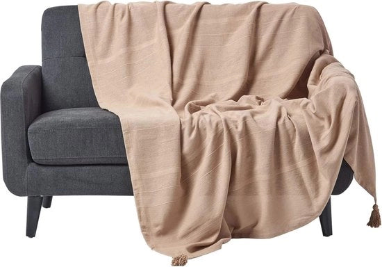 Coperta per letto, tessuto in panno, 100% cotone con ribelli fini