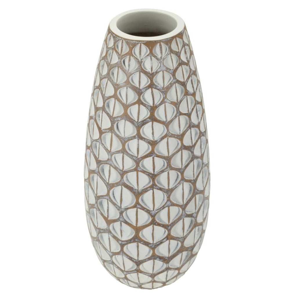 Vaso Decorativo Istanbul, Bianco, Poliresina, 45,5x20x20 cm