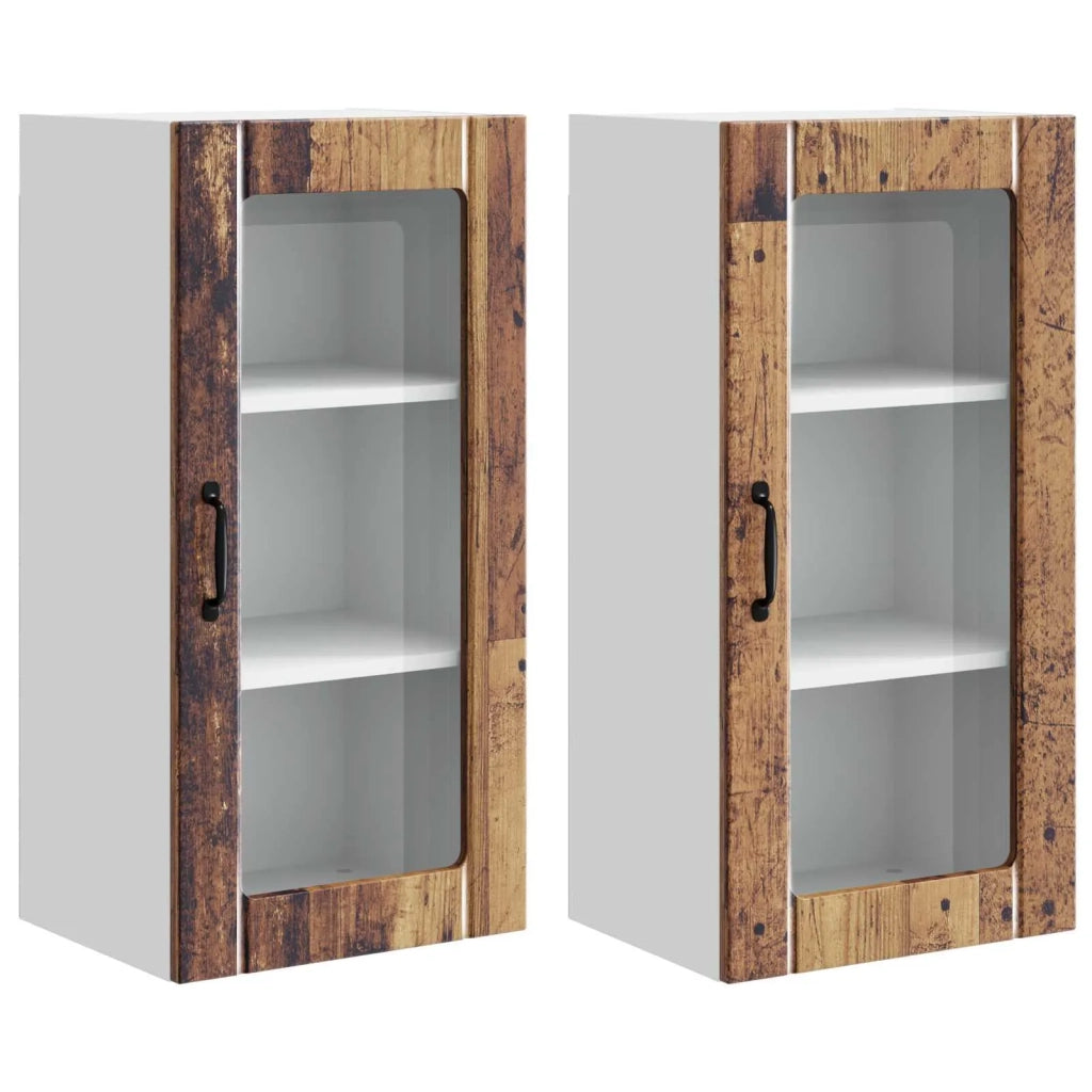 Pannello lavastoviglie 2 pcs Legno vecchio 40 x 31 x 80 cm 885352