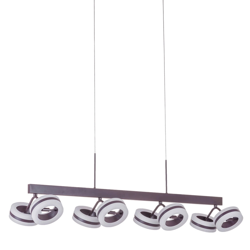 Lampada a sospensione Italux Metis LED 8 luci bronzo 3000K