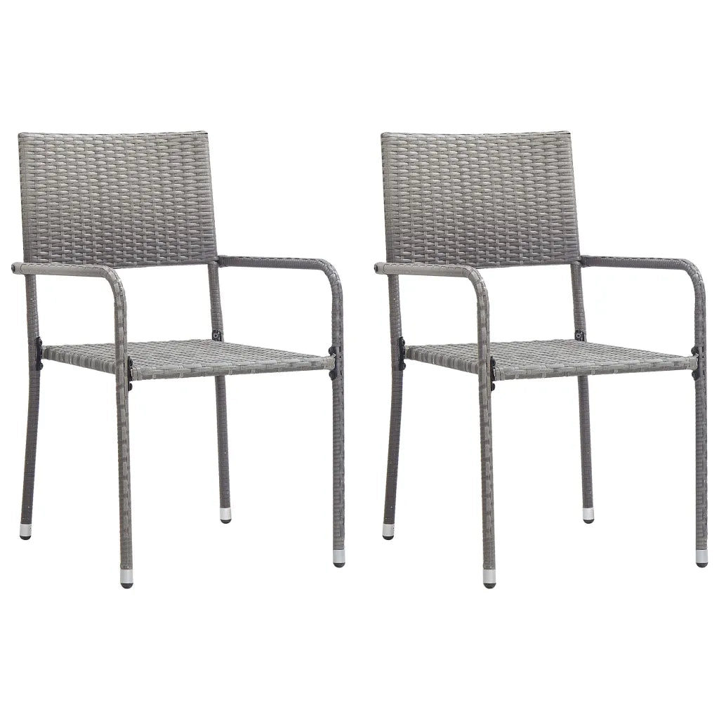 Set Mobili da Pranzo per Giardino 3 pz | Set Salotto da Giardino Grigio