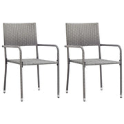 Set Mobili da Pranzo per Giardino 3 pz | Set Salotto da Giardino Grigio