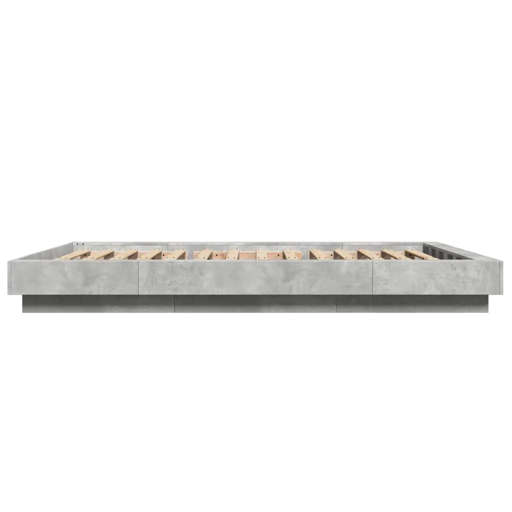 Giroletto-Struttura Letto Grigio Cemento 120x200 cm in Legno Multistrato 743081