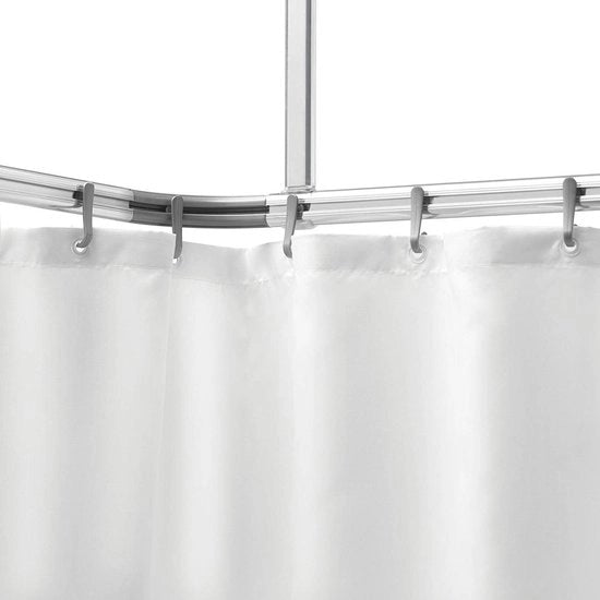 Kit di sostegno per tenda da bagno Easy Roll 28 x 90 x 16 cm - Bianco Grigio