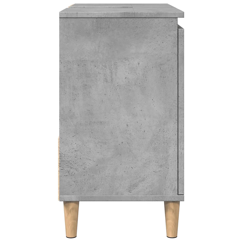 Mobile sottolavabo moderno con vano contenitore 65 x 33 x 60 cm legno composito grigio cemento 02_0051045