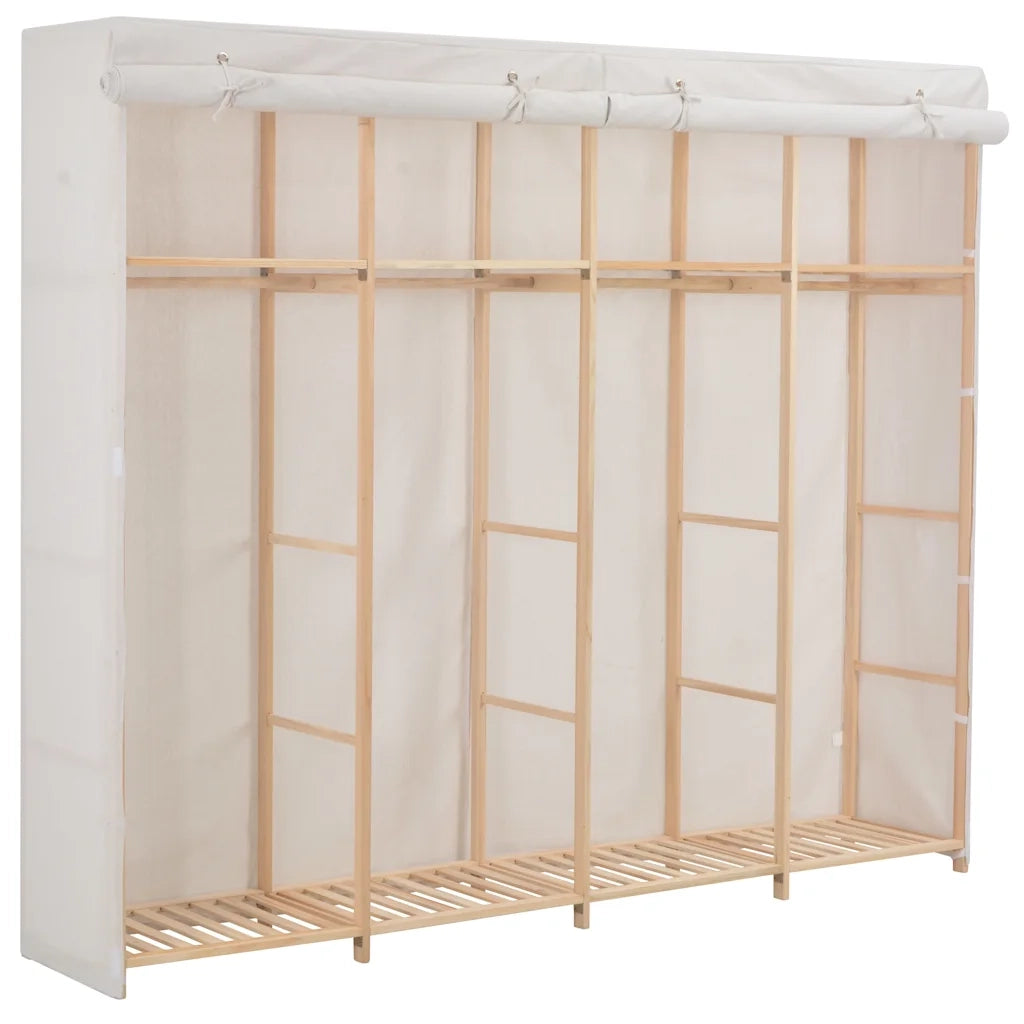 Armadio Bianco 200x40x170 cm in Tessuto cod mxl 64873