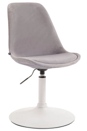 Sedia da pranzo Maverick in velluto grigio,bianco