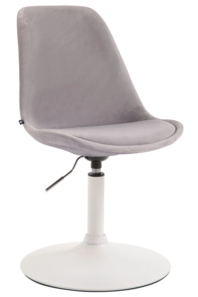Sedia da pranzo Maverick in velluto grigio,bianco