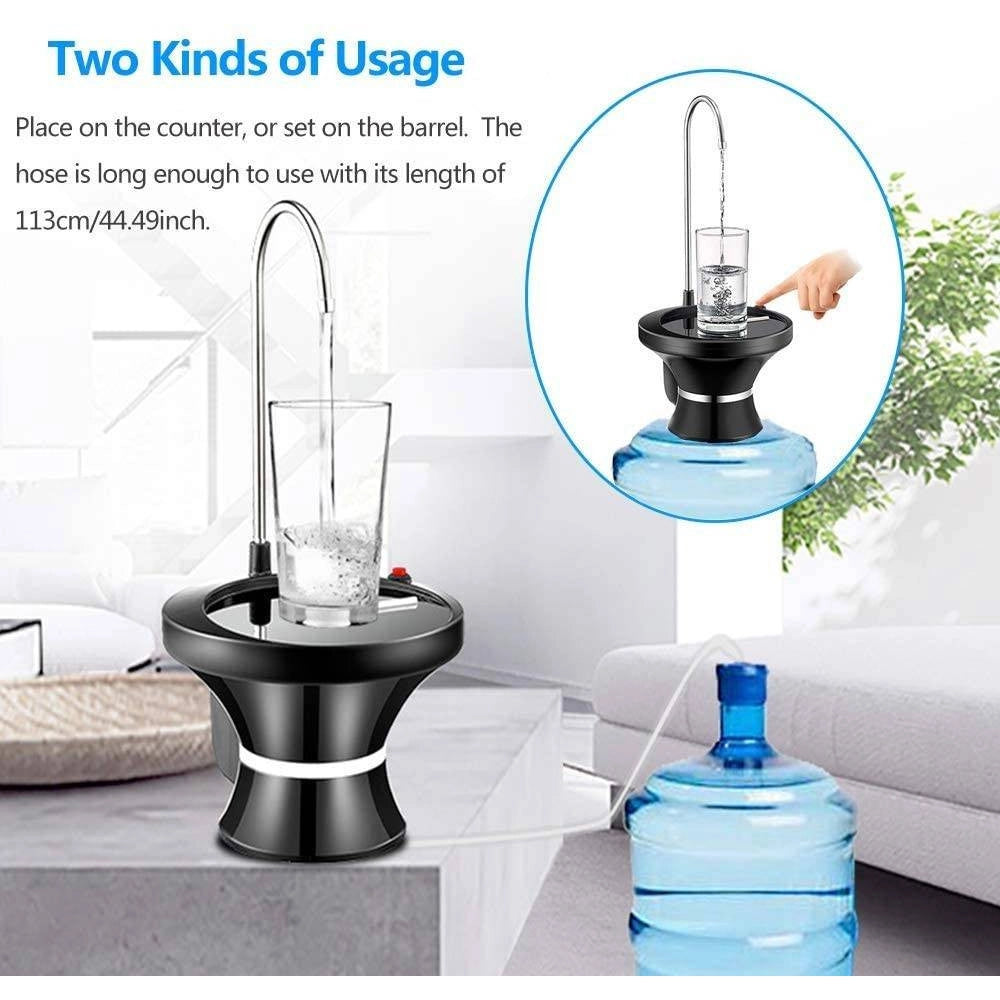 Trade Shop - Dispenser Erogatore D'acqua Rubinetto Con Base Per Boccioni Ricaricabile Usb -